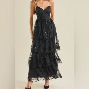 Altar'd State Black Lace Dress